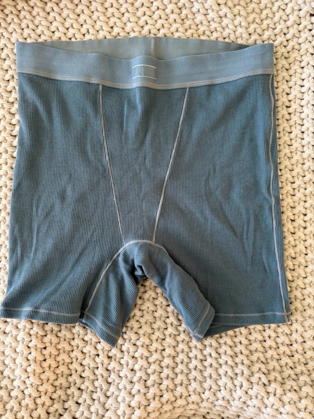 SKIMS Women's Boxer Briefs in Slate Teal